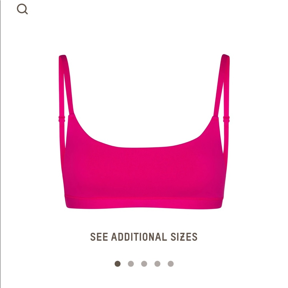 S/O SKIMS Cotton Jersey Scoop Bra in Raspberry, Medium